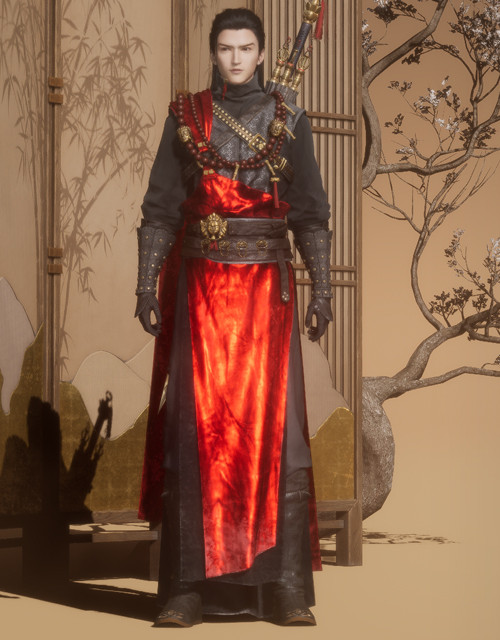 Blazing Midnight (M) | Where Winds Meet Where Winds Meet Blazing Midnight male outfit.