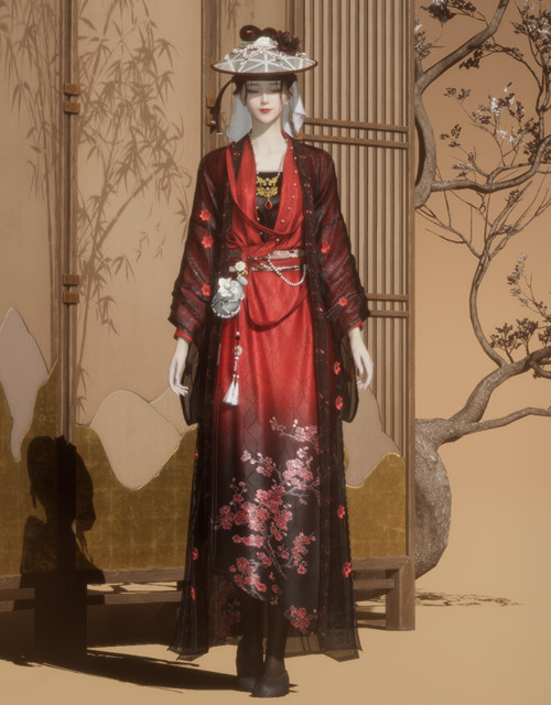 Crimson Curtain (W) | Where Winds Meet Where Winds Meet Crimson Curtain female outfit.