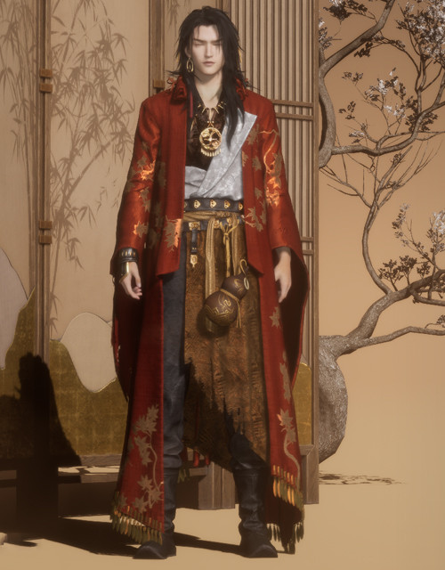 Crimson Sand (M) | Where Winds Meet Where Winds Meet Crimson Sand male outfit.