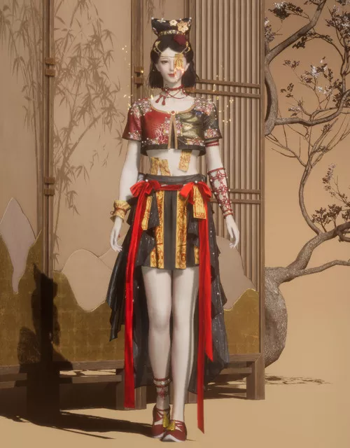 Desert Wail (W) | Where Winds Meet Where Winds Meet Desert Wail female outfit.