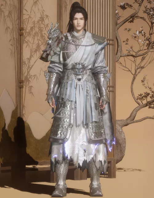 Where Winds Meet Dragon Protector male outfit.