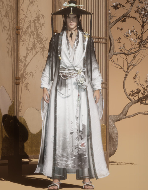 Elegy of Petals (M) | Where Winds Meet Where Winds Meet Elegy of Petals Male outfit.