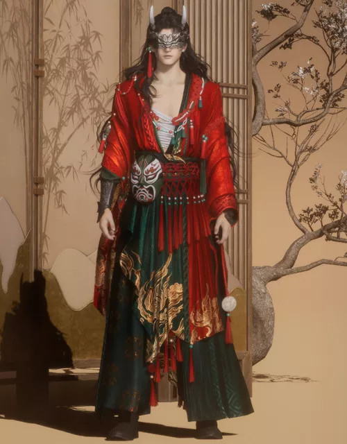 Where Winds Meet Flicker of Faces male outfit.