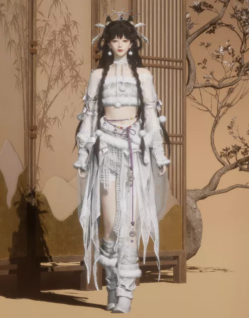 Where Winds Meet Hollow Strokes female outfit.