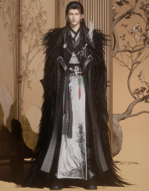 Magpie's Nocturne (M) | Where Winds Meet Where Winds Meet Magpie's Nocturne male outfit.