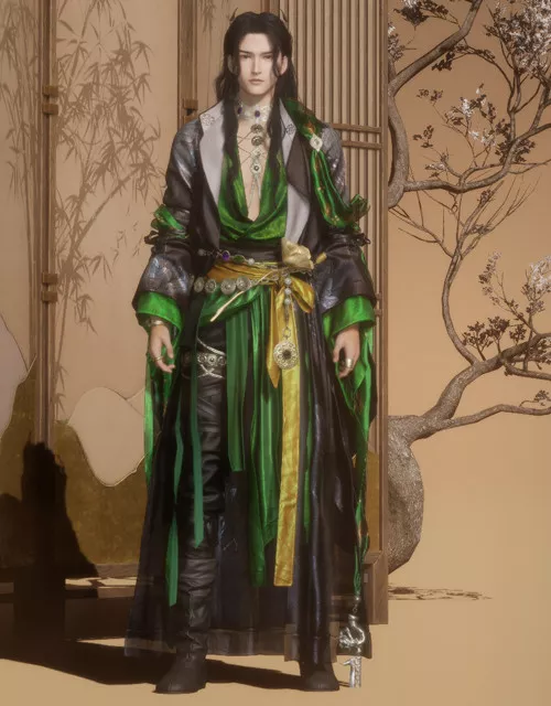 Where Winds Meet Murmurs of Springs Male outfit.