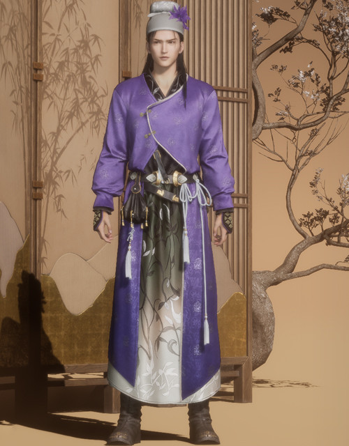 Orchid Dew (M) | Where Winds Meet Where Winds Meet Orchid Dew male outfit.