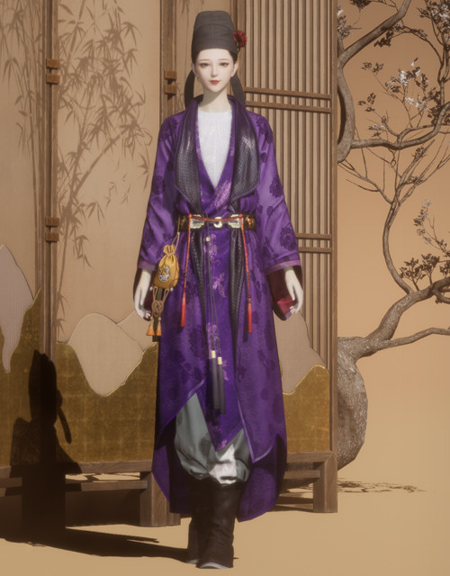 Purple Dew (W) | Where Winds Meet Where Winds Meet Purple Dew female outfit.