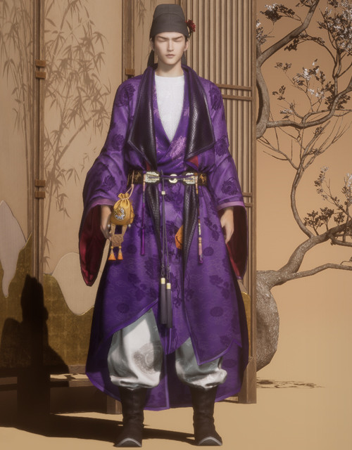 Purple Dew (M) | Where Winds Meet Where Winds Meet Purple Dew male outfit.