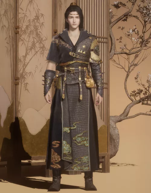 Where Winds Meet Scarlet Sparrow male outfit.