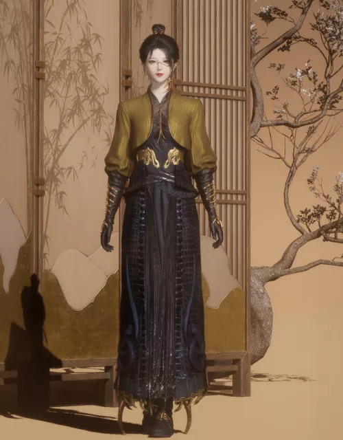 Where Winds Meet Serpent's Spine female outfit.