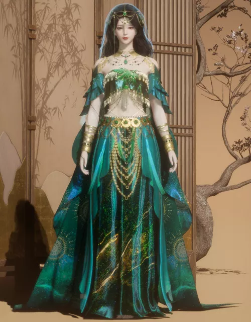 Sinking Sun (W) | Where Winds Meet Where Winds Meet Sinking Sun female outfit.