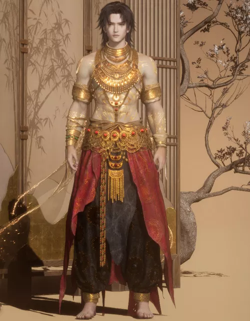 Sinking Sun (M) | Where Winds Meet Where Winds Meet Sinking Sun male outfit.