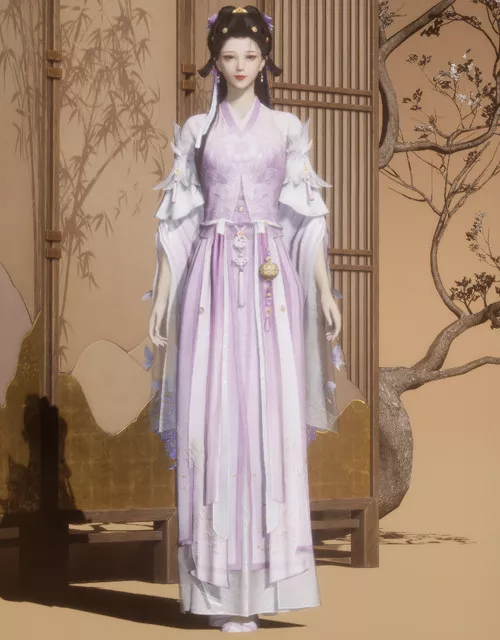 Verdant Feathers (W) | Where Winds Meet Where Winds Meet Verdant Feathers female outfit.