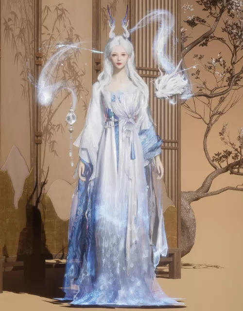 Waveborn Majesty (W) | Where Winds Meet Where Winds Meet Waveborn Majesty female outfit.