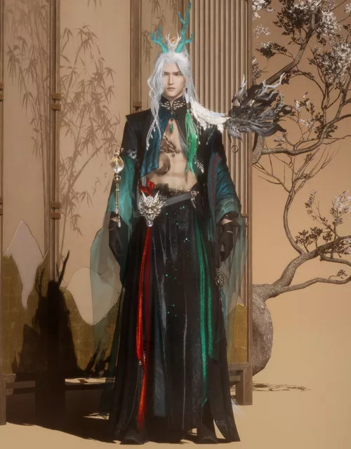 Waveborn Majesty (M) | Where Winds Meet Where Winds Meet Waveborn Majesty male outfit.